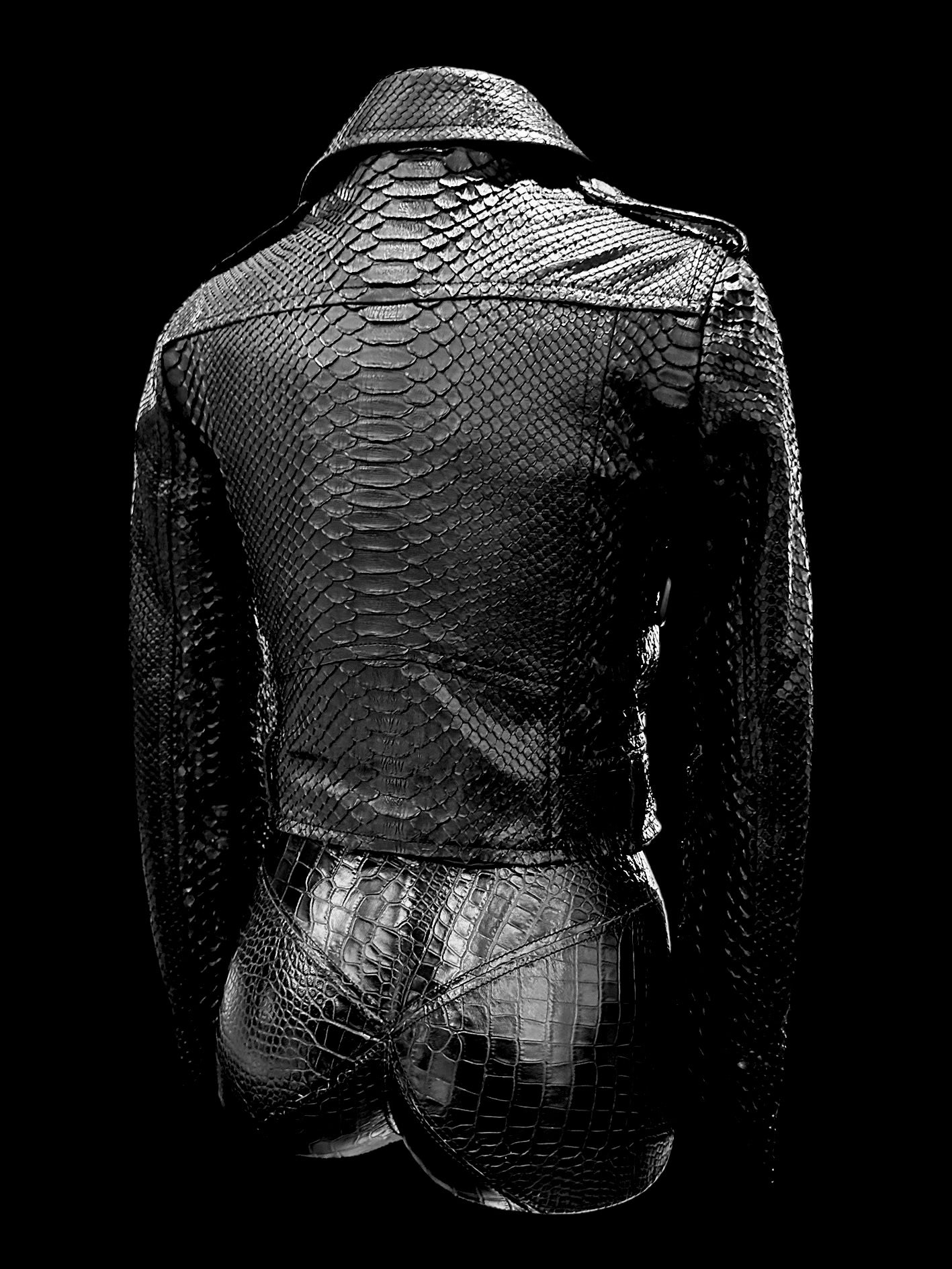 GAITO Phyton Biker Leather Jacket