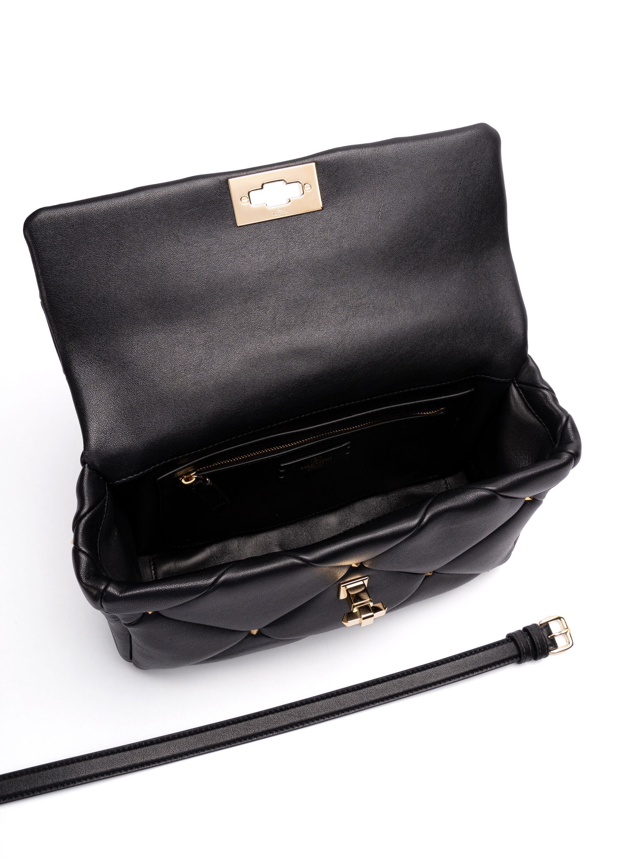 Valentino Roman shoulder bag, black