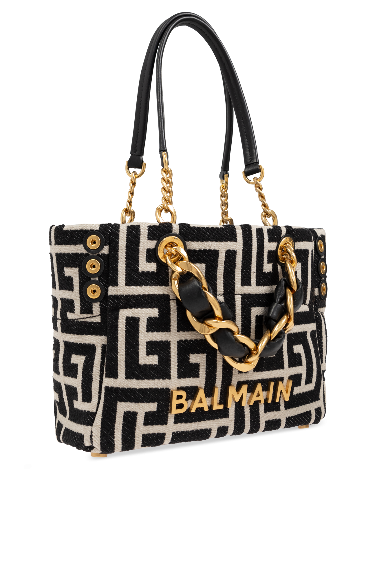Balmain BLACK Bag 1945 Small type shopper