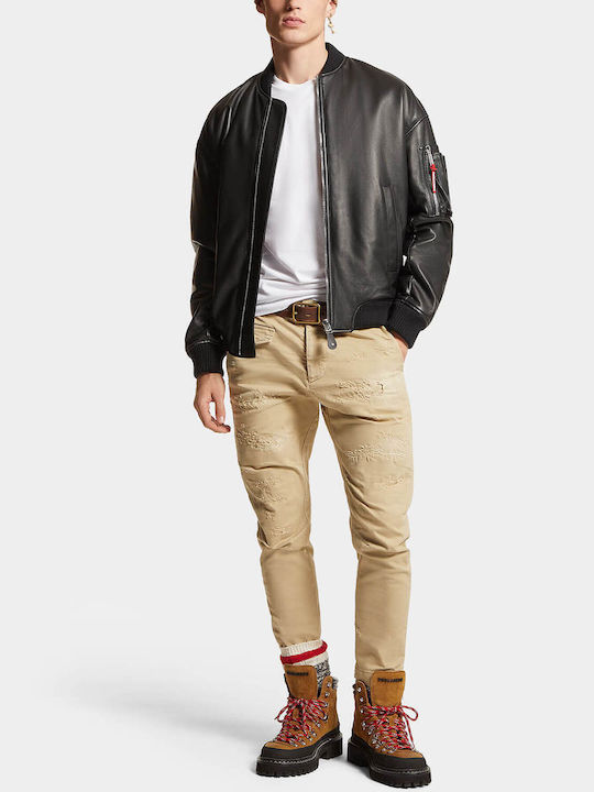 Dsquared2 leather bomber jacket "Cyprus"