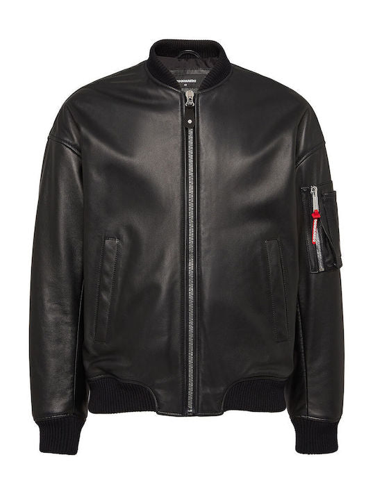 Dsquared2 leather bomber jacket "Cyprus"