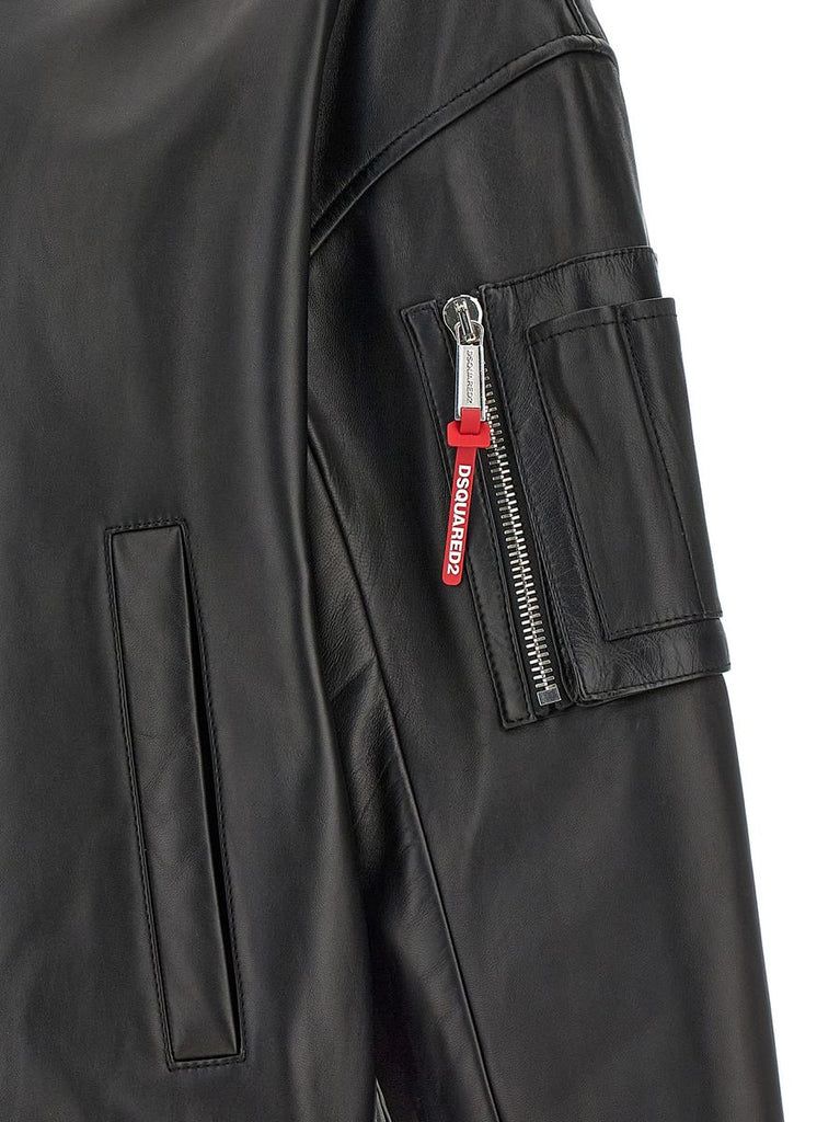 Dsquared2 leather bomber jacket "Cyprus"