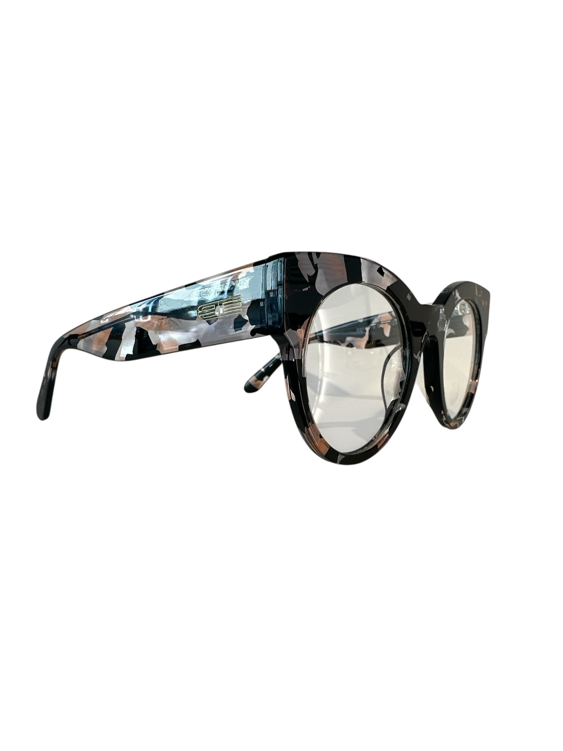 BLANG Eyewear – Statement Cat-Eye Brille im Marmor-Design