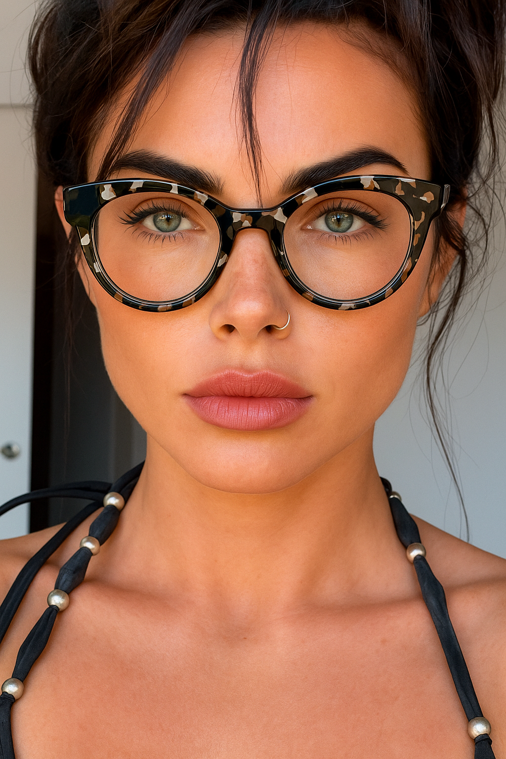 BLANG Eyewear – Statement Cat-Eye Brille im Marmor-Design