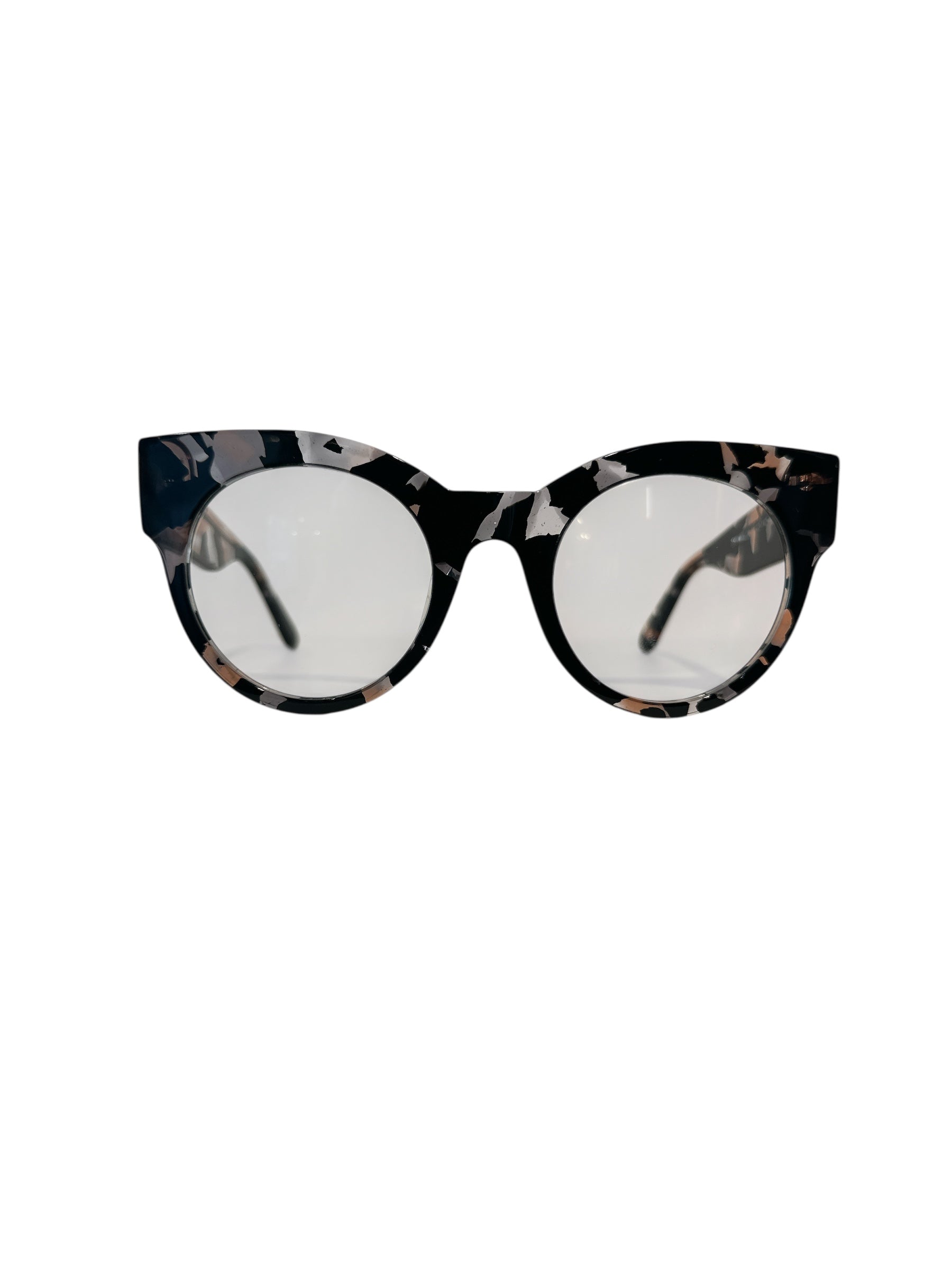 BLANG Eyewear – Statement Cat-Eye Brille im Marmor-Design