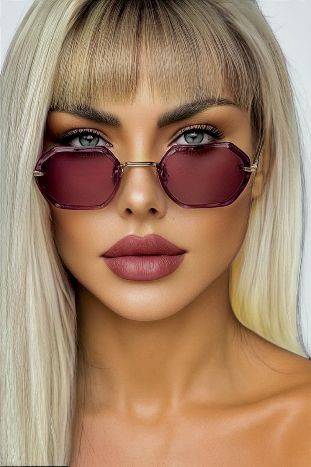 BLANG Eyewear – Randlose Statement-Sonnenbrille mit Facettenschliff