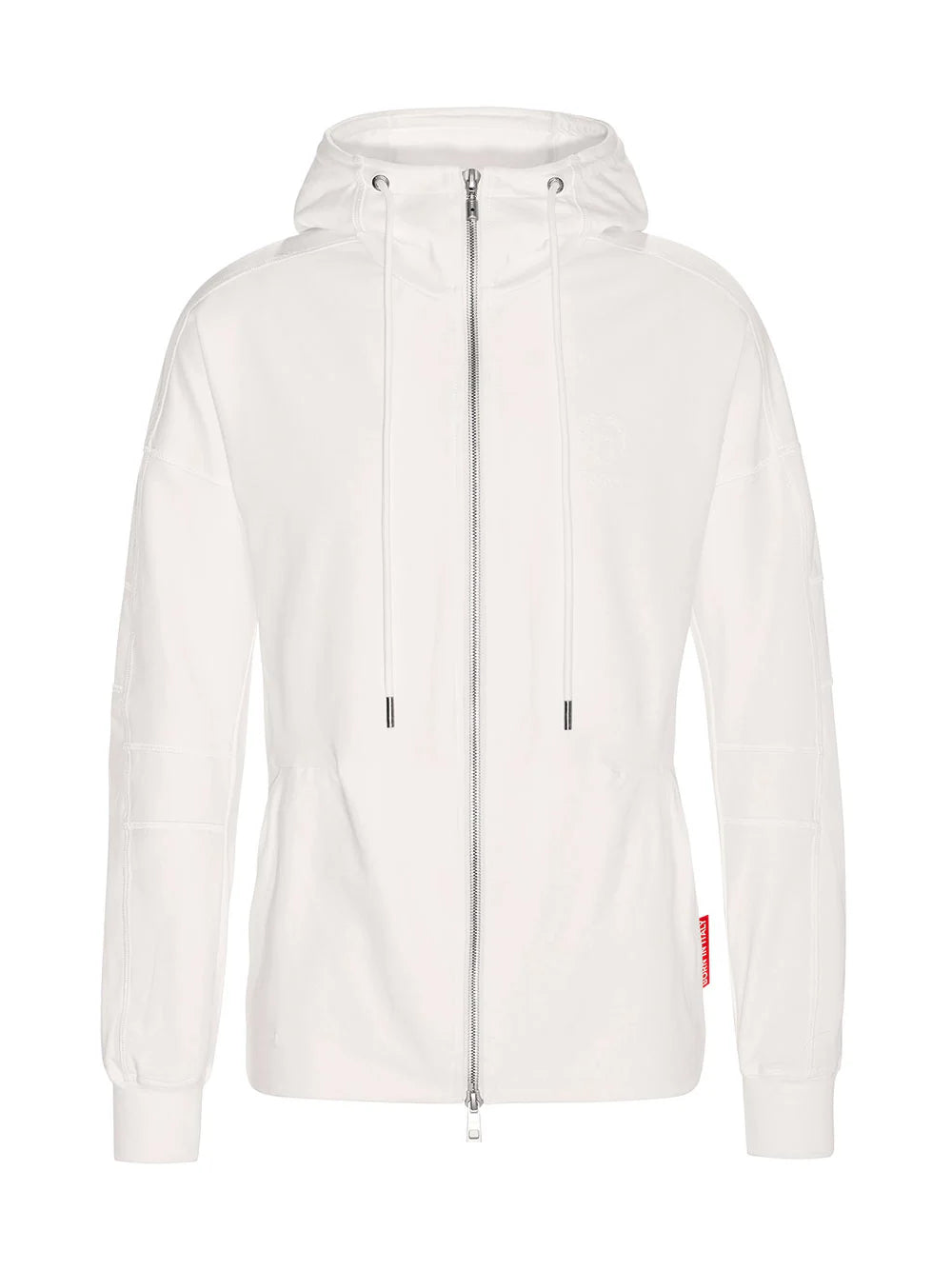 Hoodie zip Cremona bianco