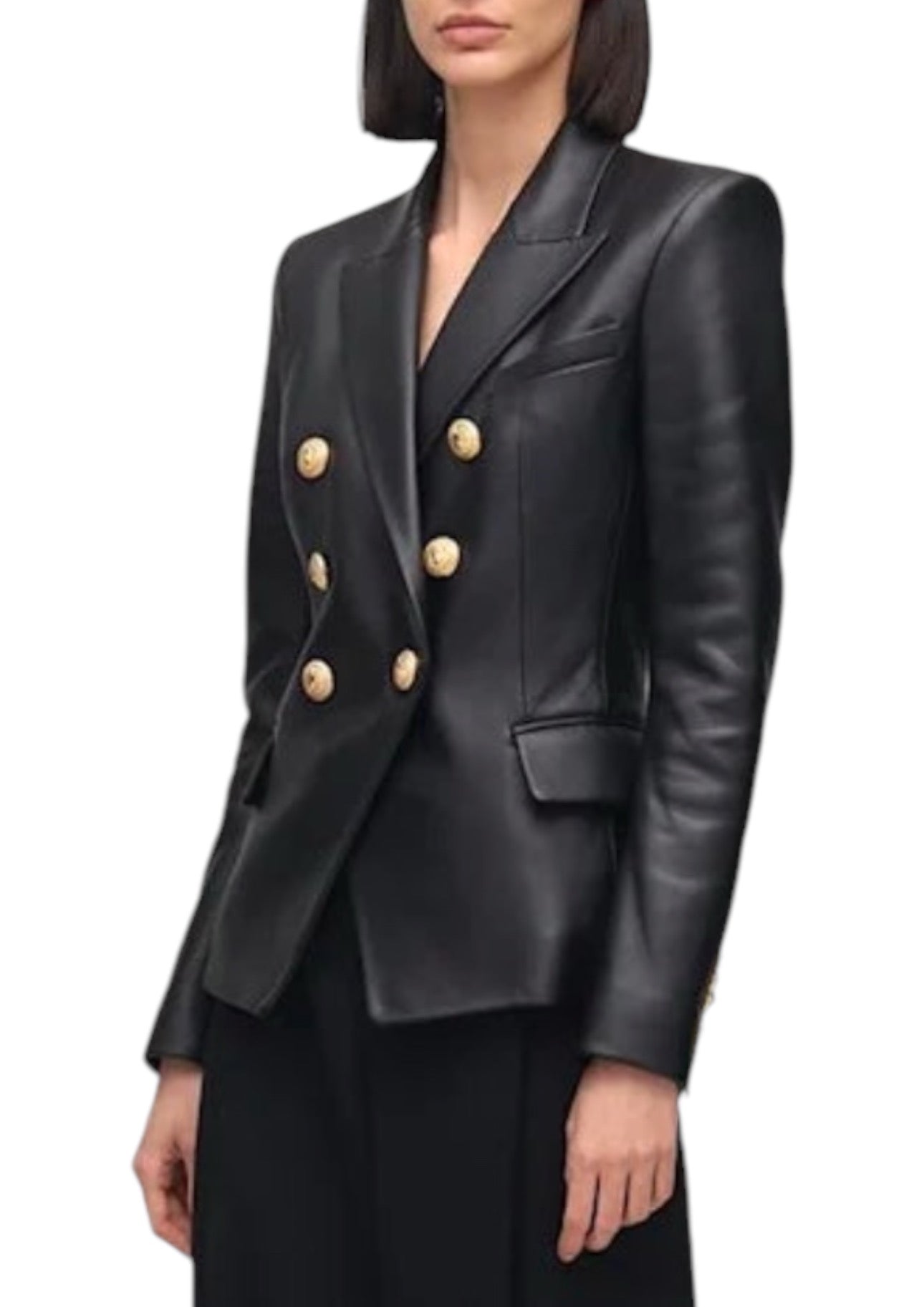 Balmain, Leather Blazer