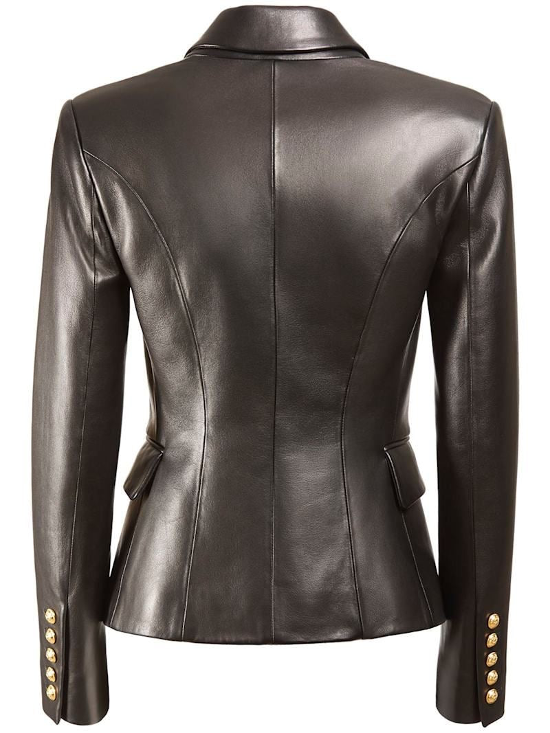 Balmain, Leather Blazer