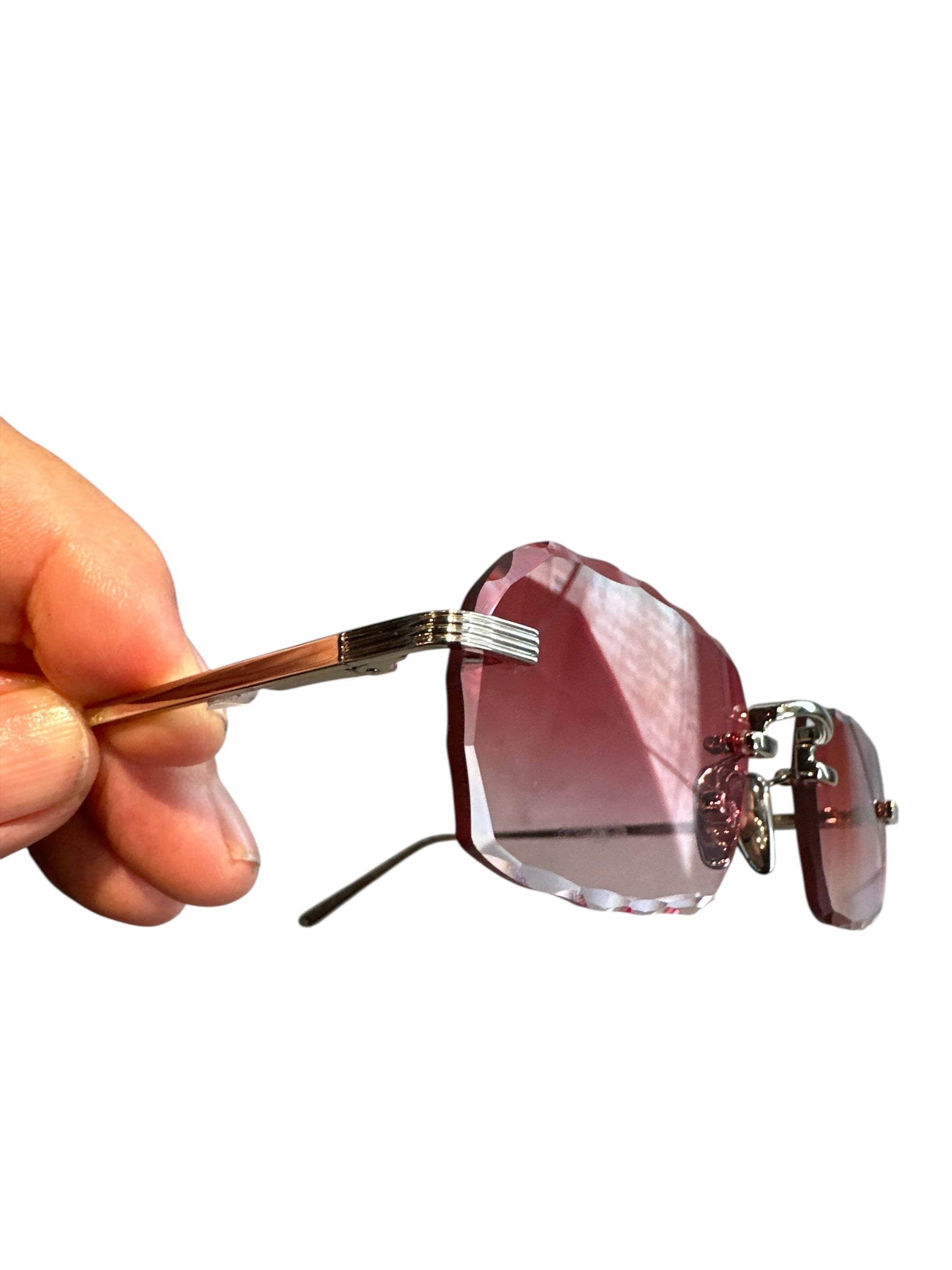 BLANG Eyewear – Randlose Statement-Sonnenbrille mit Facettenschliff