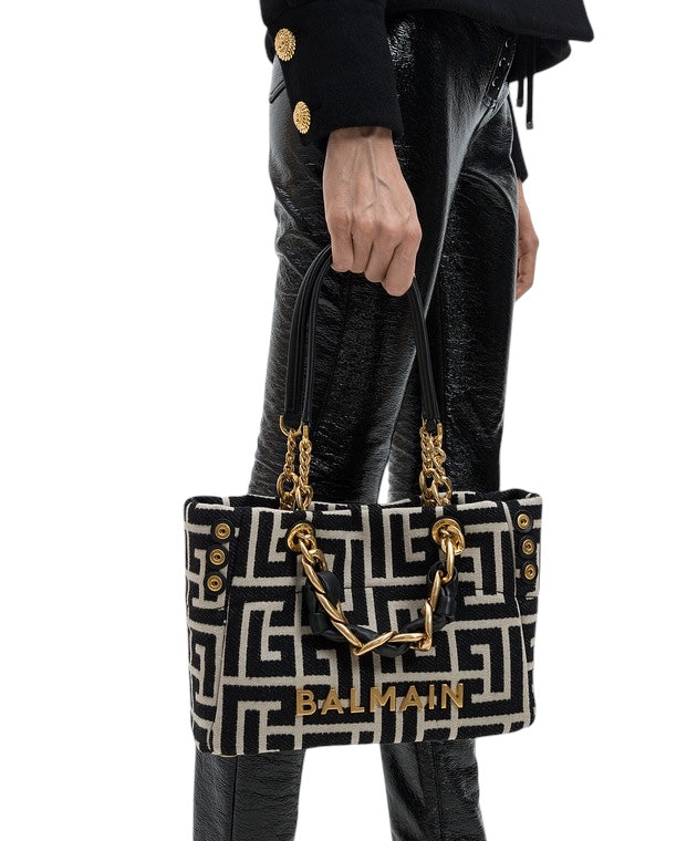 Balmain BLACK Bag 1945 Small type shopper