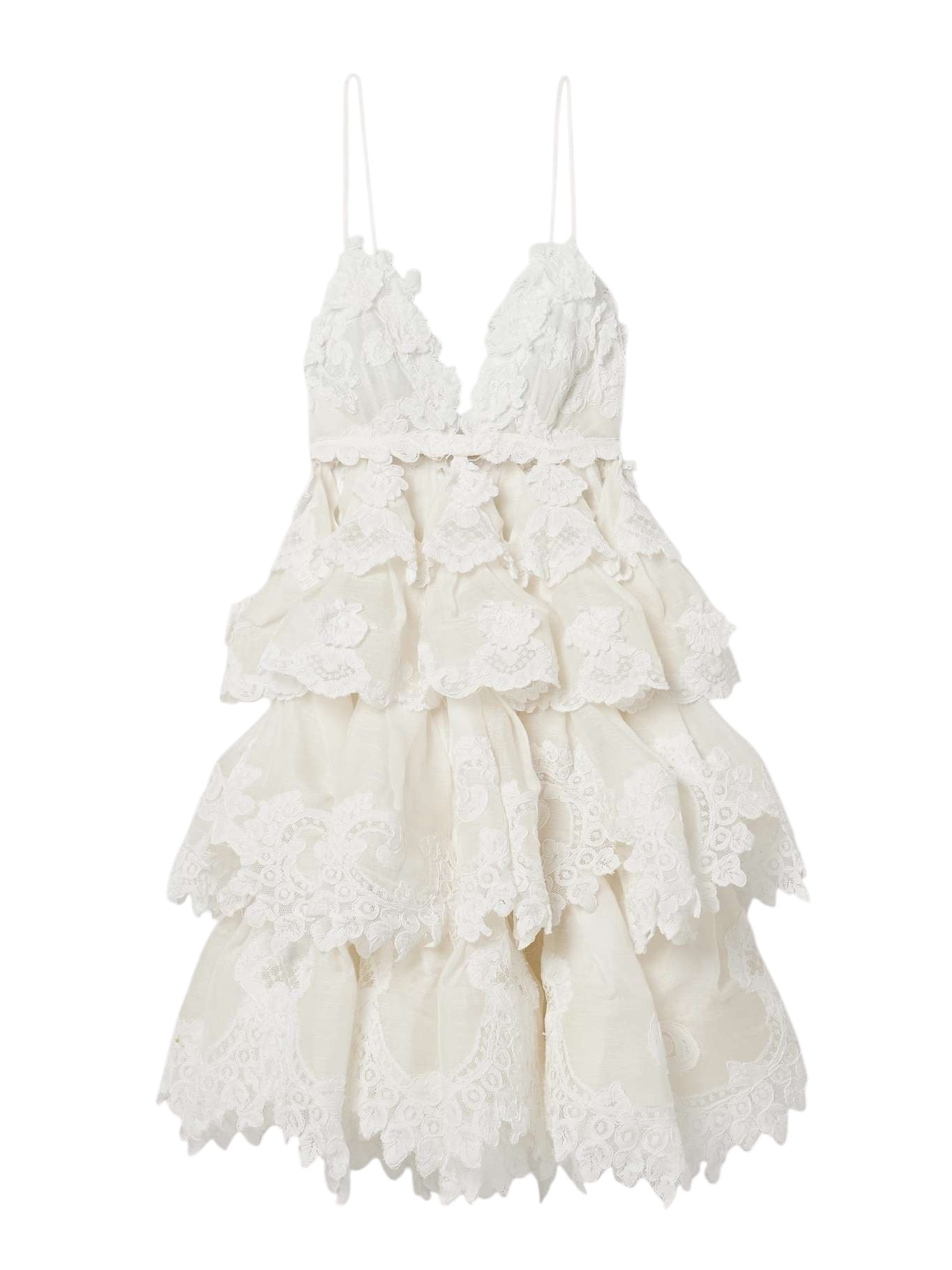 Crush Mini-Kleid, weiss