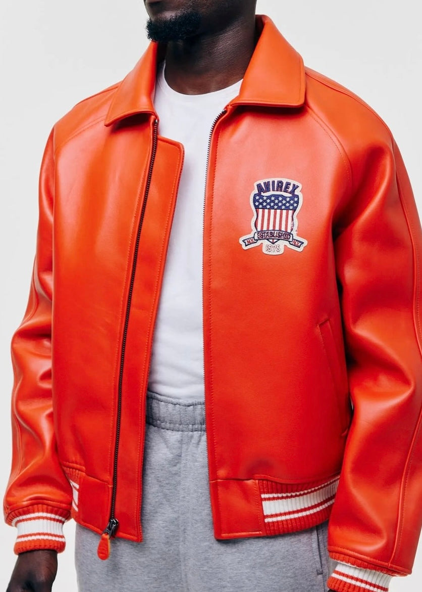 AVIREX Icon Lederjacke - Grapefuit