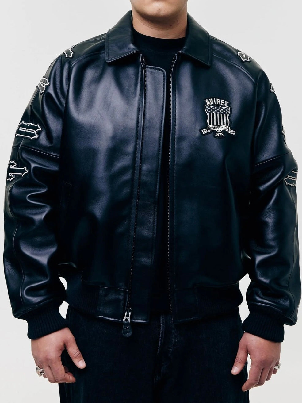 AVIREX x TRAPSTAR Lederjacke - Black