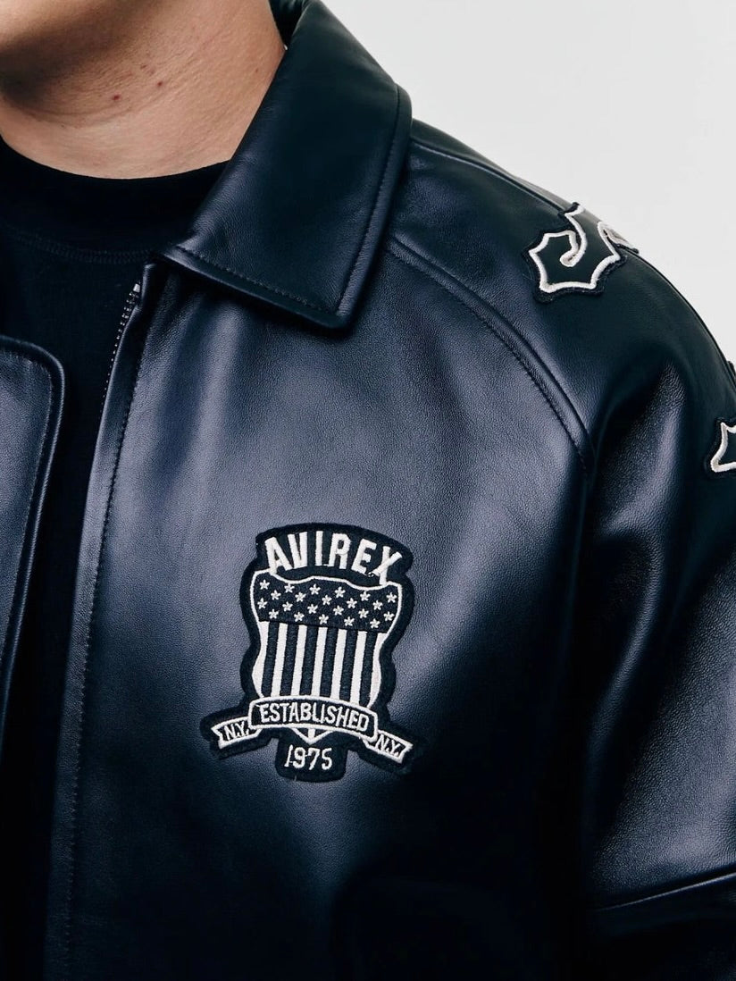 AVIREX x TRAPSTAR Lederjacke - Black