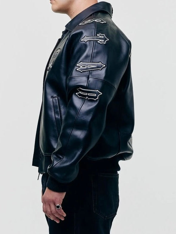 AVIREX x TRAPSTAR Lederjacke - Black