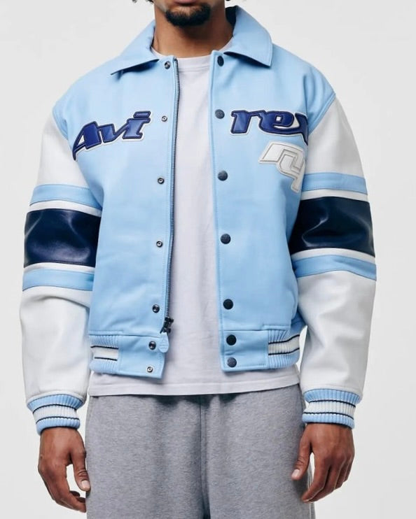 AVIREX The Legend Lederjacke - Carolina Blue