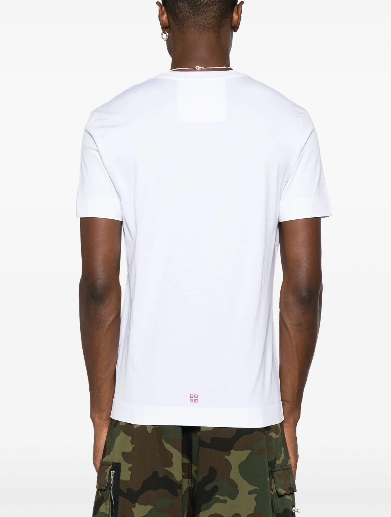 T-Shirt Logo, weiss-rot