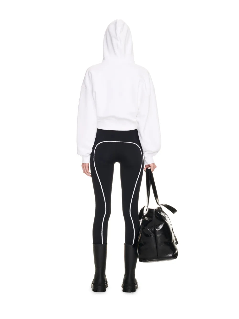 Cropped Hoodie, weiss