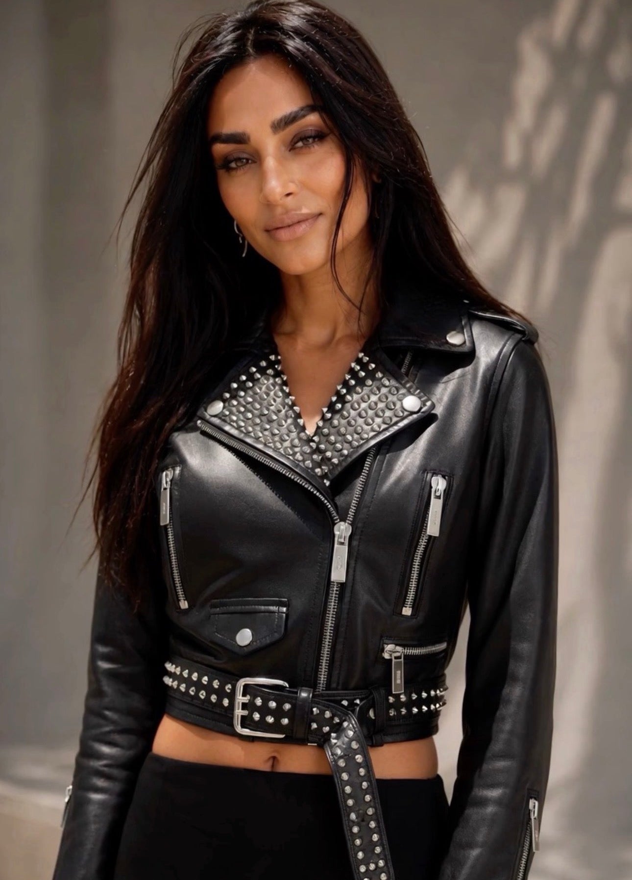 Leather Biker Jacket ROCKSTAR