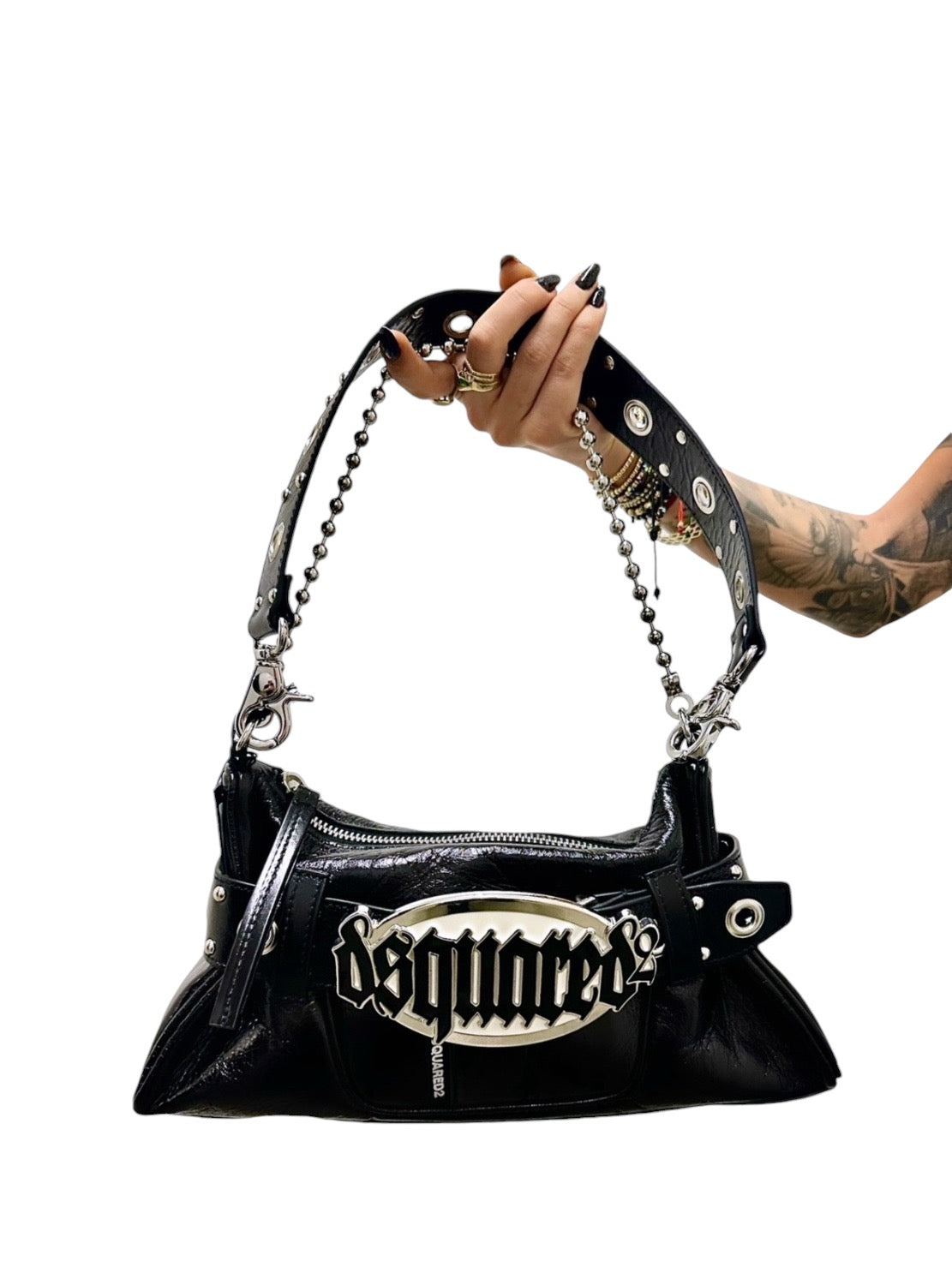 D2 Shoulder Bag Gothic, black