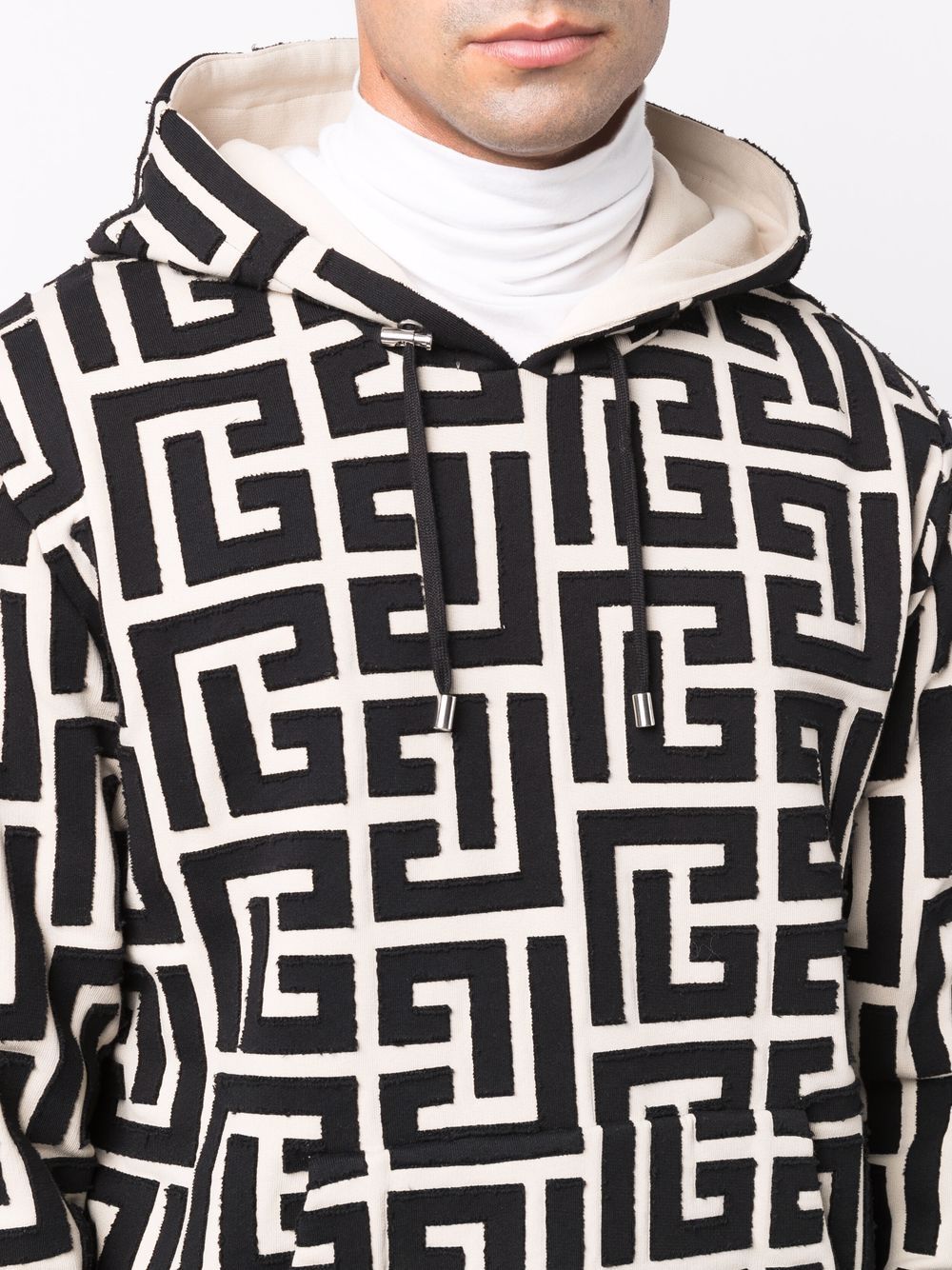 Balmain Hoodie Monogram Print