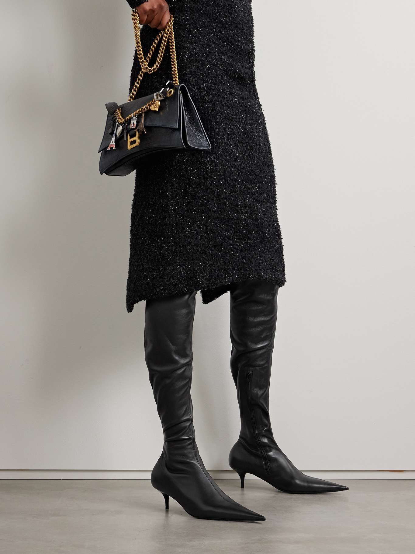 Balenciaga Overknee-Stiefel Avenue aus Leder