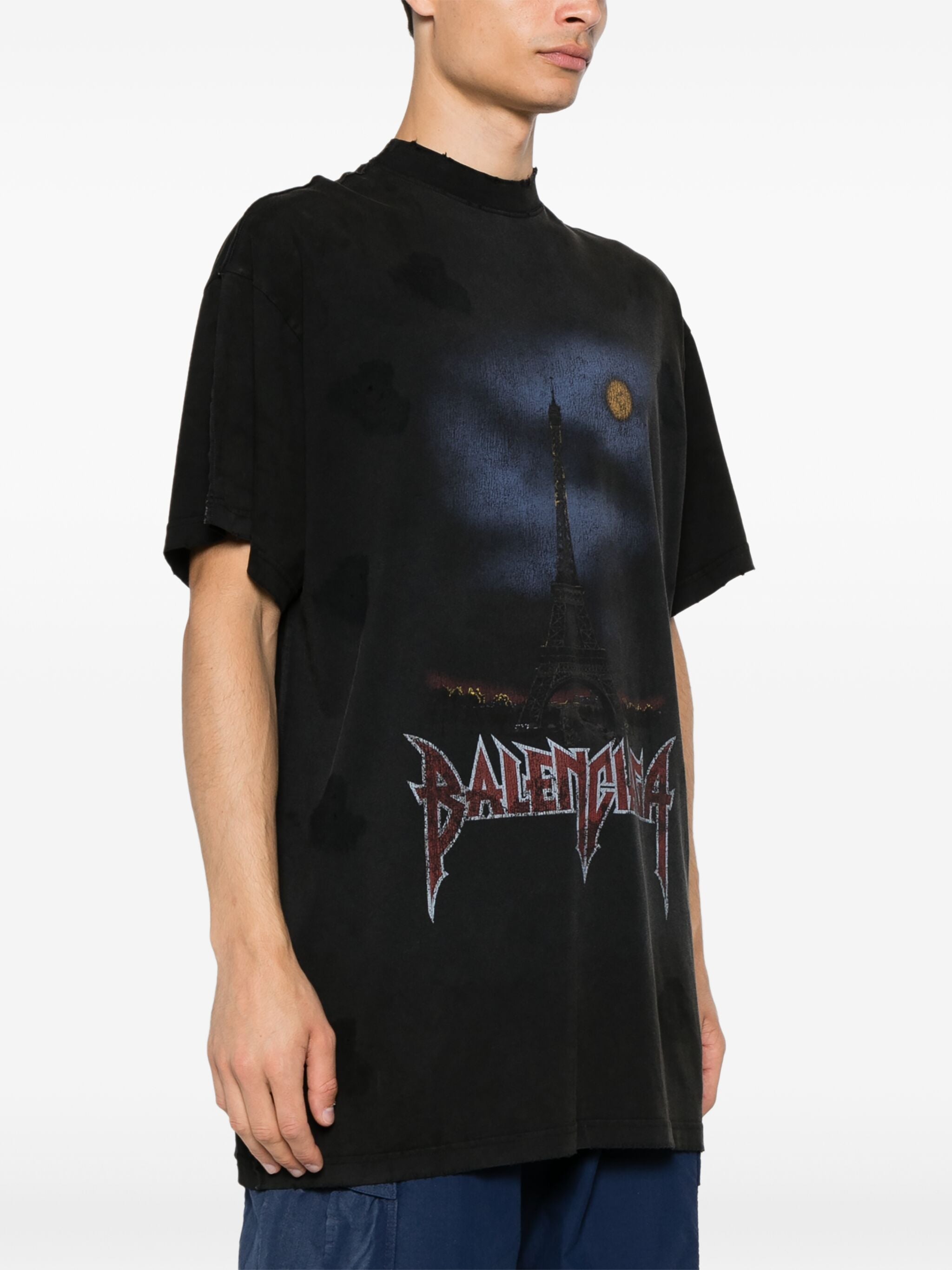 Balenciaga T-Shirt ARIS MOON, black OVERSIZE