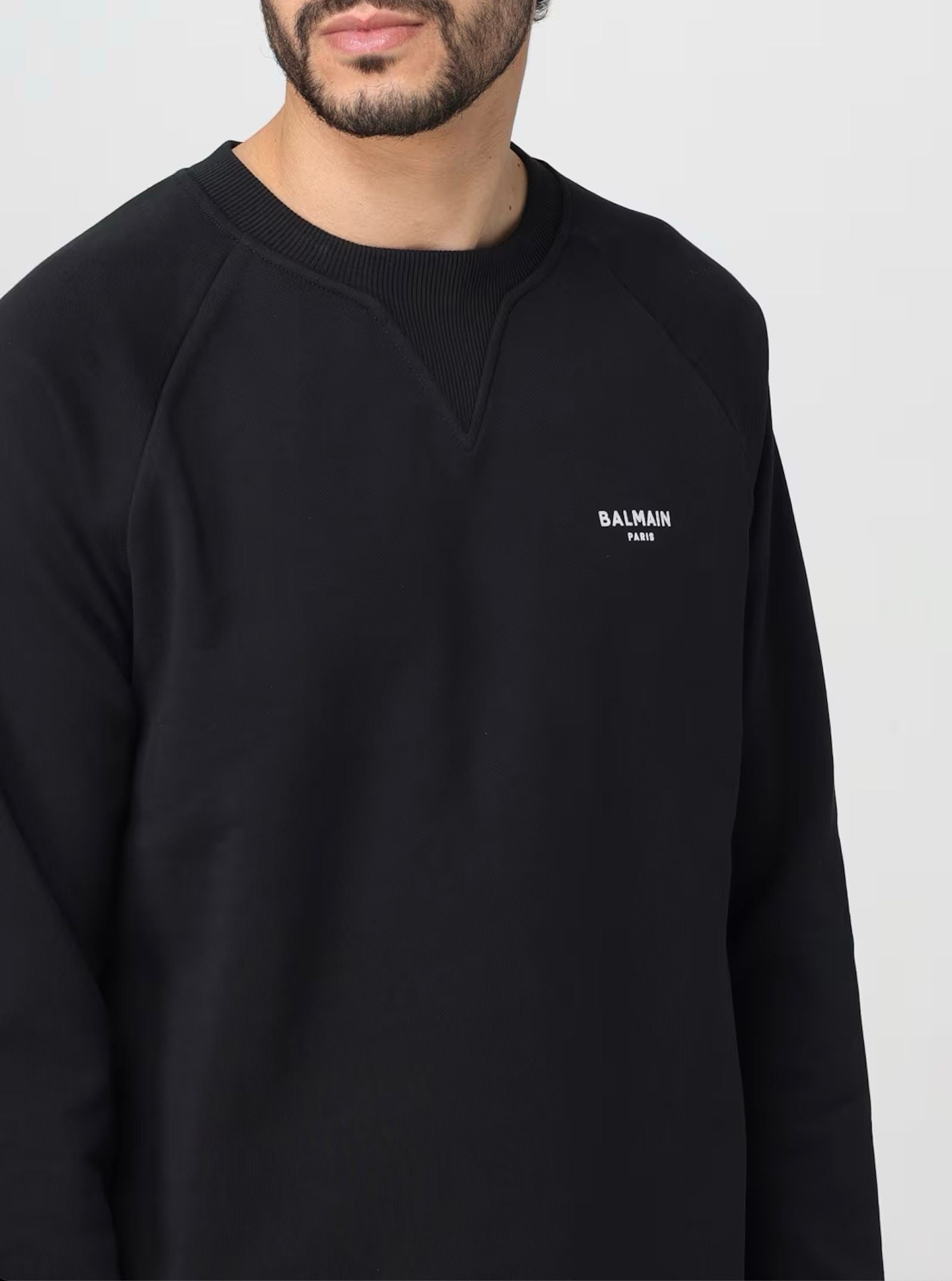 BALMAIN, Sweater Logo small, black