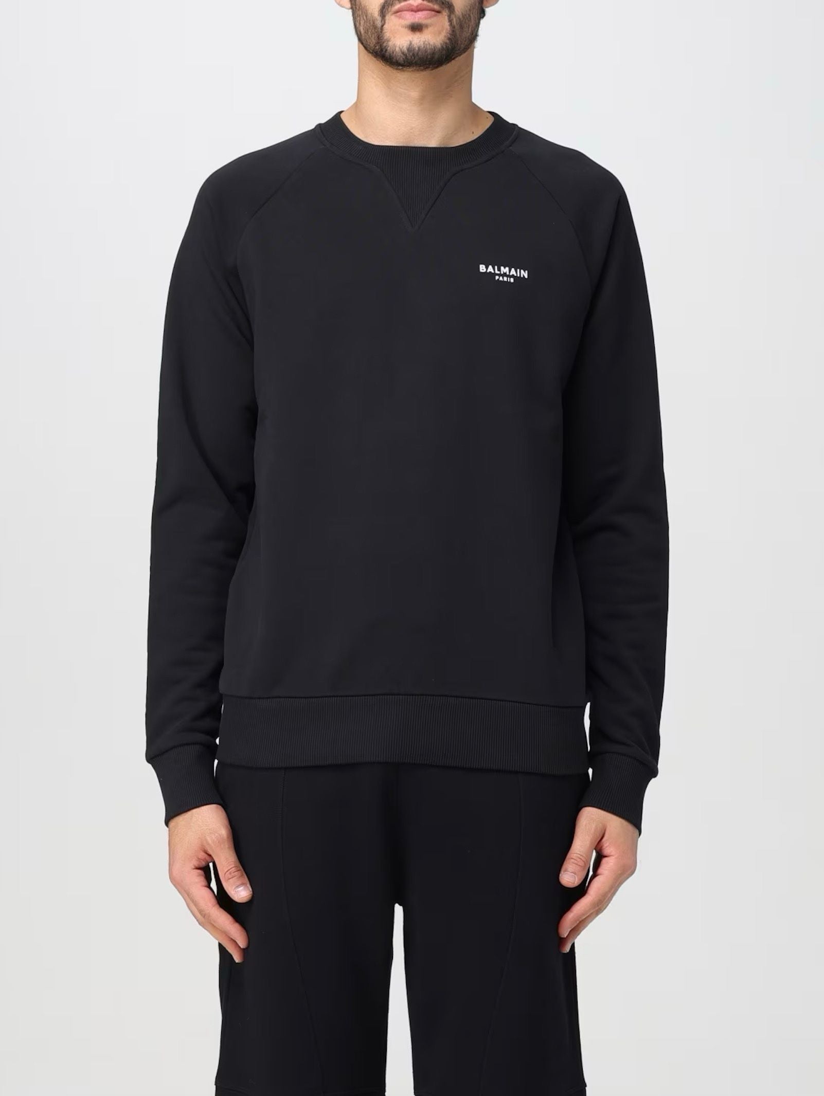 BALMAIN, Sweater Logo small, black