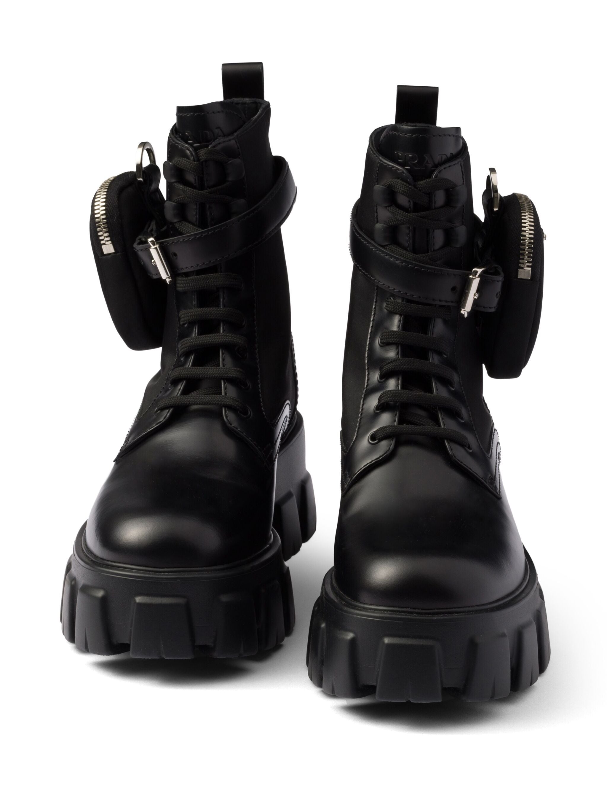 Prada Monolith Stiefel Schwarz