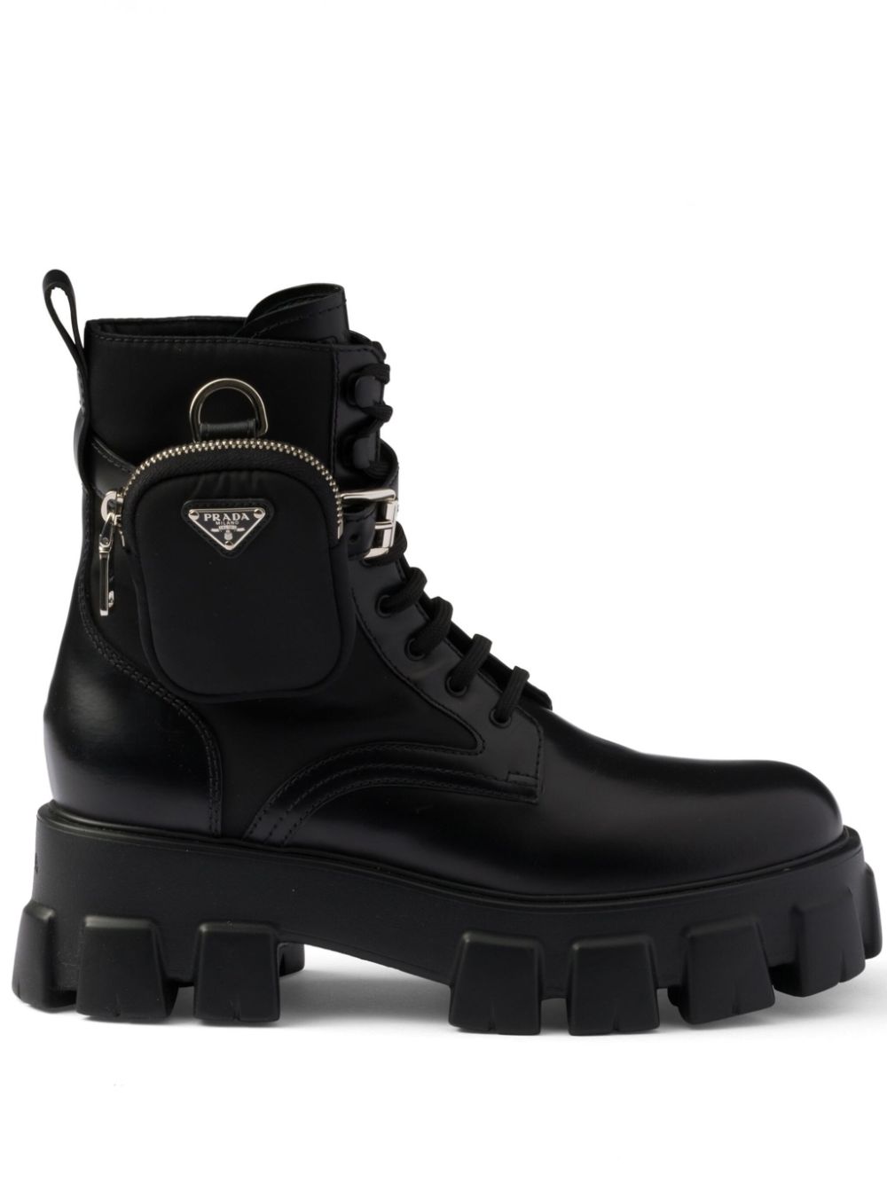 Prada Monolith Stiefel Schwarz