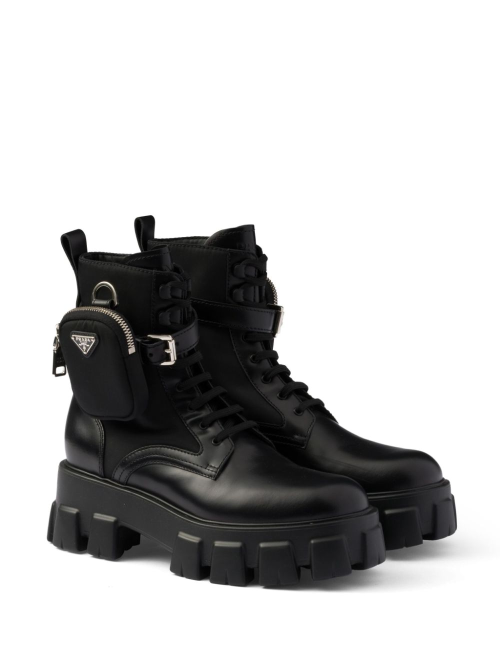 Prada Monolith Stiefel Schwarz