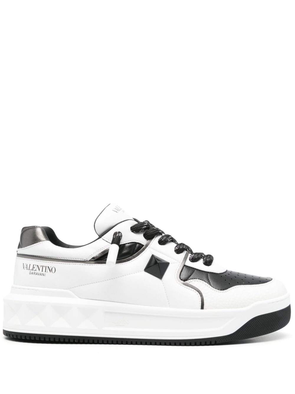 Valentino True Act Sneakers, white-black