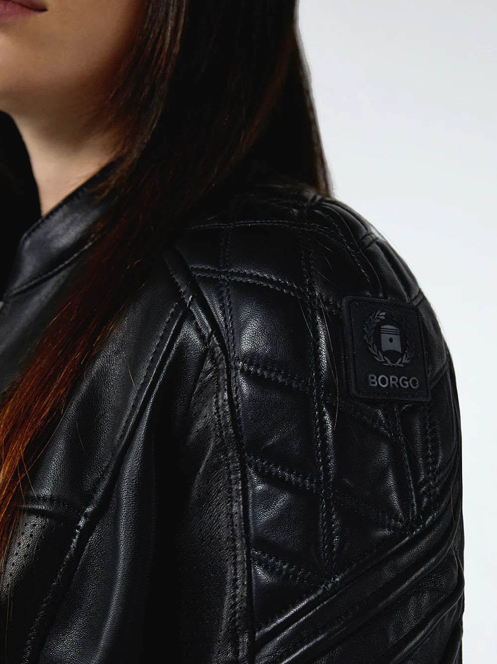 BORGO Monza Nero Paddock Leather Jacke