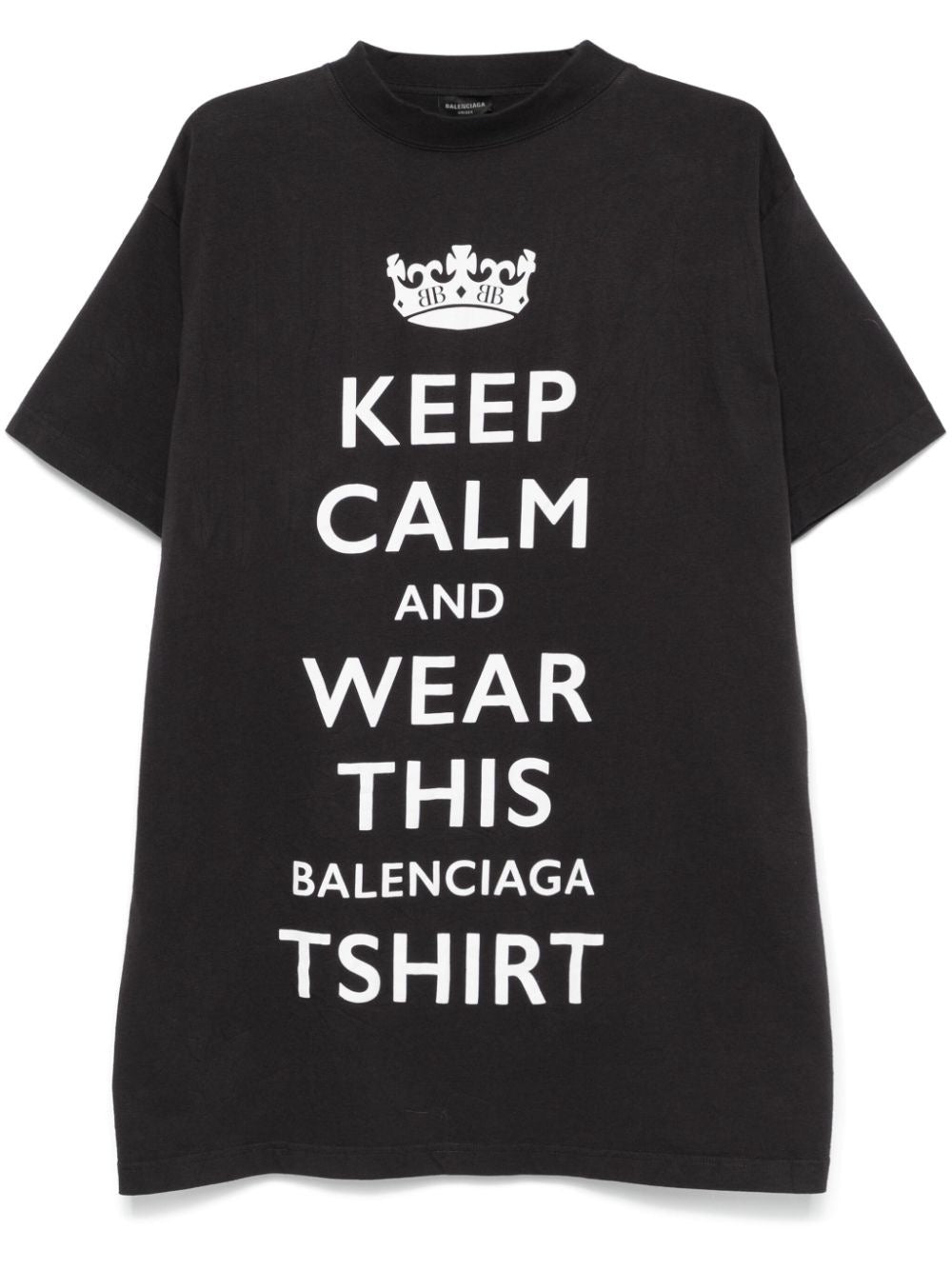 Balenciaga Keep Calm T-Shirt Black