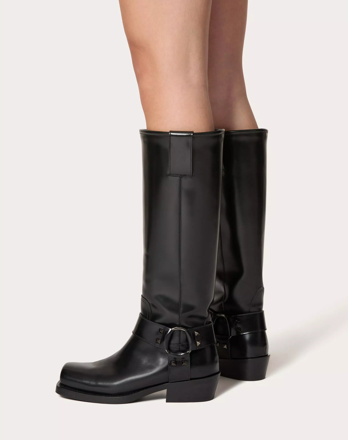 Valentinio Rockstud Biker Boots , 40 MM