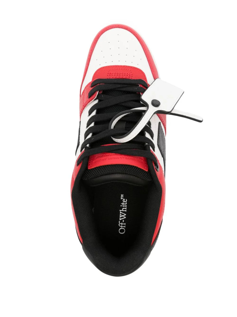 OFF-WHITE  Out of Office Basket Sneakers, red-white