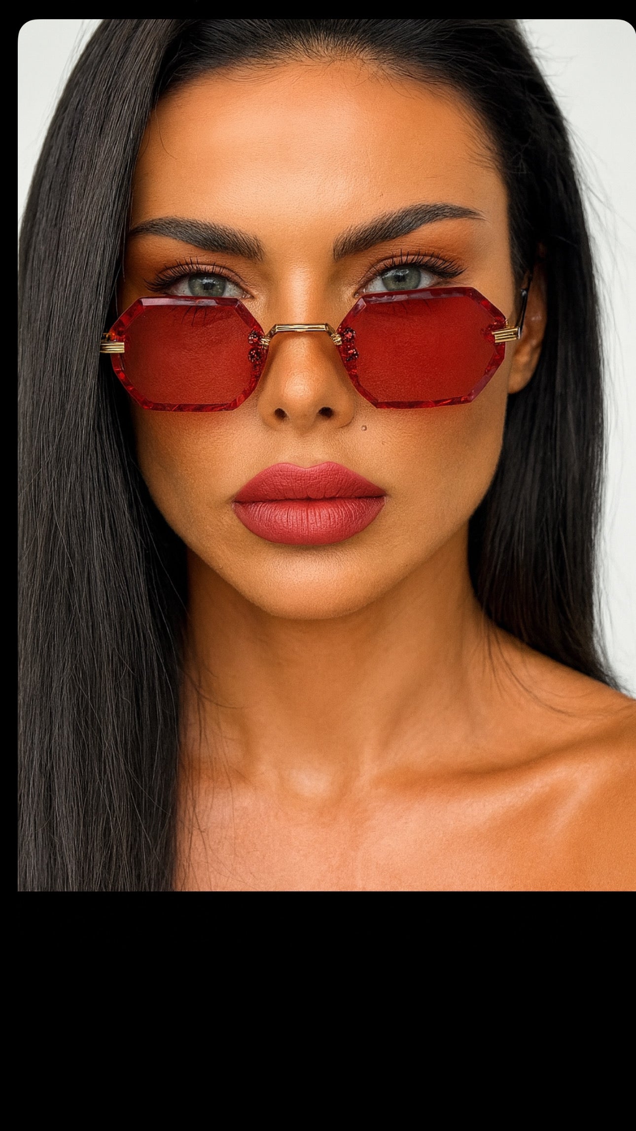 BLANG Eyewear – Randlose Statement-Sonnenbrille mit Facettenschliff