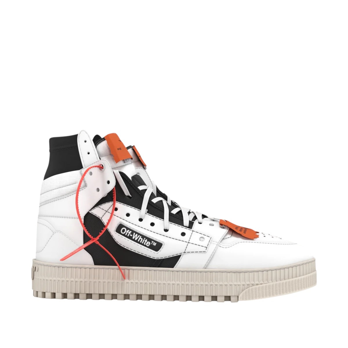 OFF-WHITE 3.0 Off-Cour High-Top Smealer. weiss-orange-schwarz