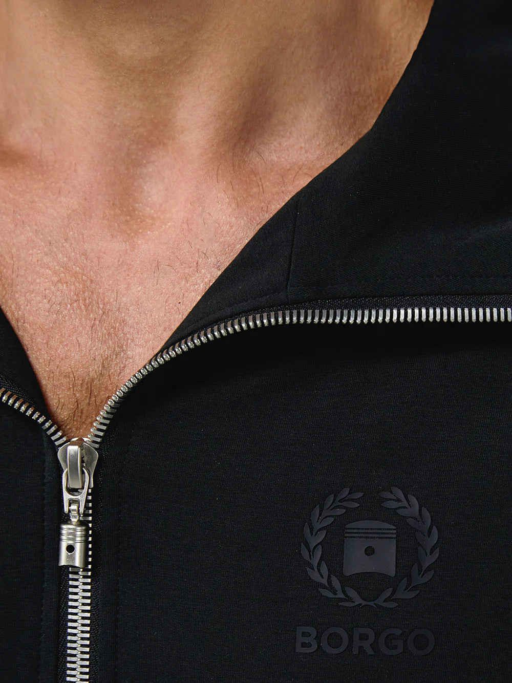 BORGO Cremona Nero Zip Hoodie