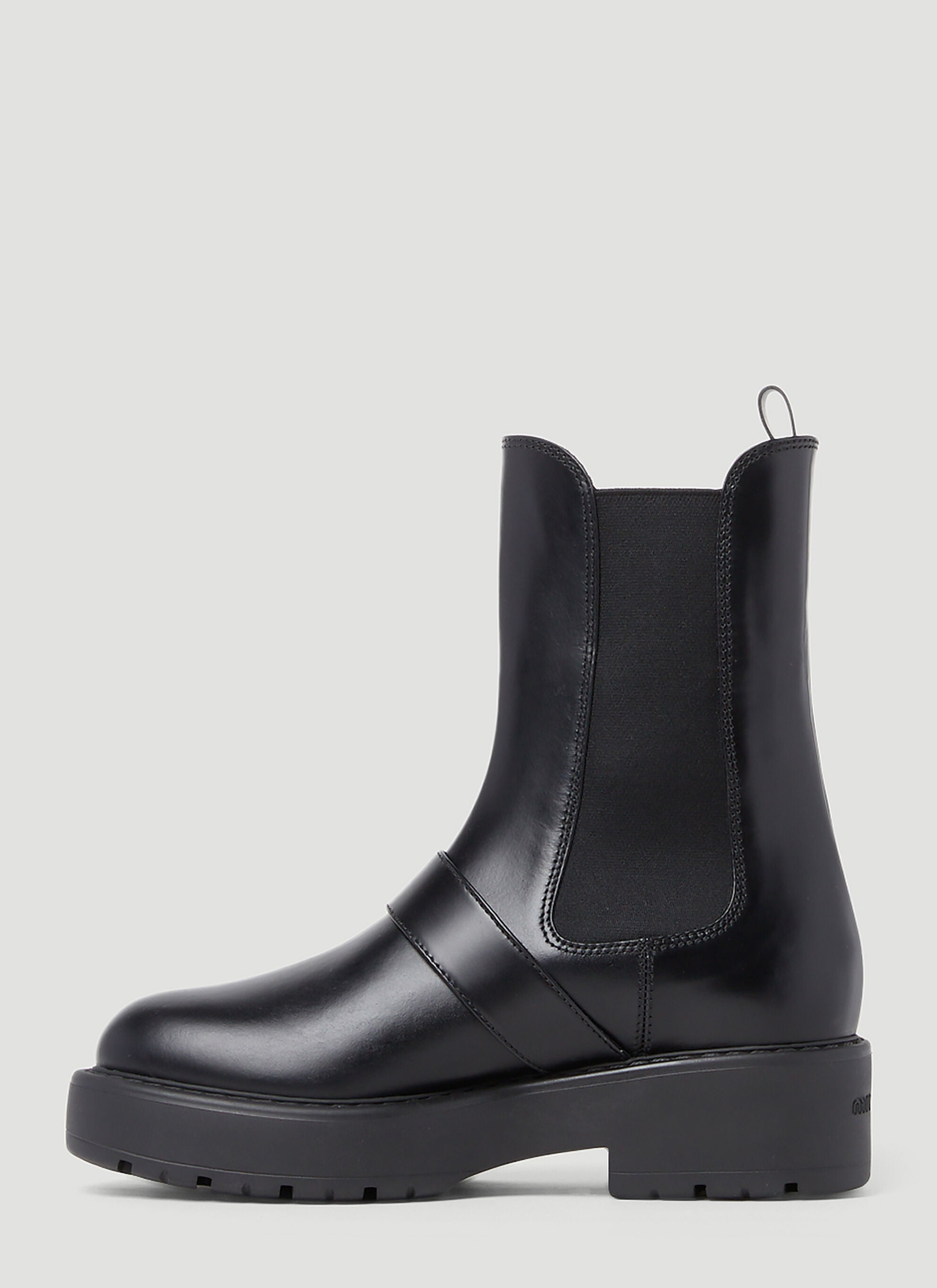 MIU MIU Logo Buckle Boots