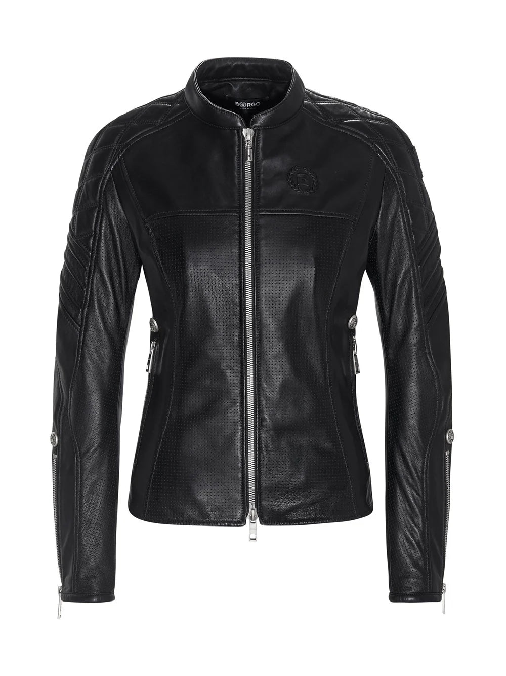 BORGO Monza Nero Paddock Leather Jacke